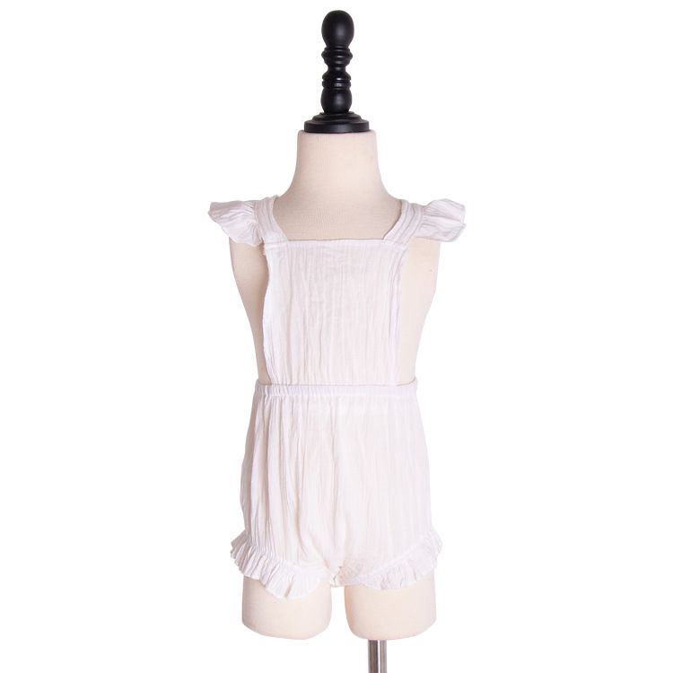 K477 Baby Romper Summer Jumpsuit_ Ruffle Sleeve INS Girl Climbing Clothes Boutique Fashion Childrens
