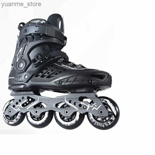 Inline Roller Skates DQ-1 FSK Street Skating Shoes for Adults Boys Girls Road Rolling Patines Inline Skates ABEC11 Bearing 85A PU Tires EU 3
