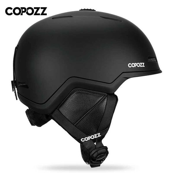 Cycling Helmets COPOZZ Ski Helmet Half-covered Anti-impact Skiing Helmet For Adult Men Women Ski Skateboard Snowboard Safety Helmet Female M
