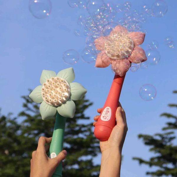 Novelty Games Bubble gun childrens toys 23 hole bubble machine soap hair dryer toys summer party games electric soap bathroom toys childrens