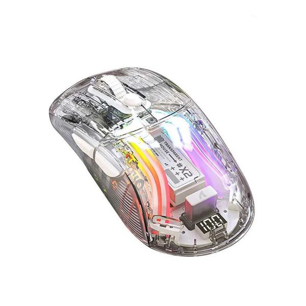 Mice Attack Shark X2 gaming mouse transparent 2.4G wireless 3D RGB computer mouse with optical sensor suitable for laptops y240914
