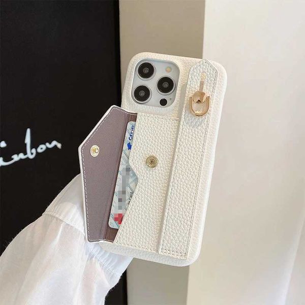 Wrist Strap Wallet Leather Case For iPhone 11 12 13 14 15 Pro Max Luxury Card Holder Protective Cover X250125