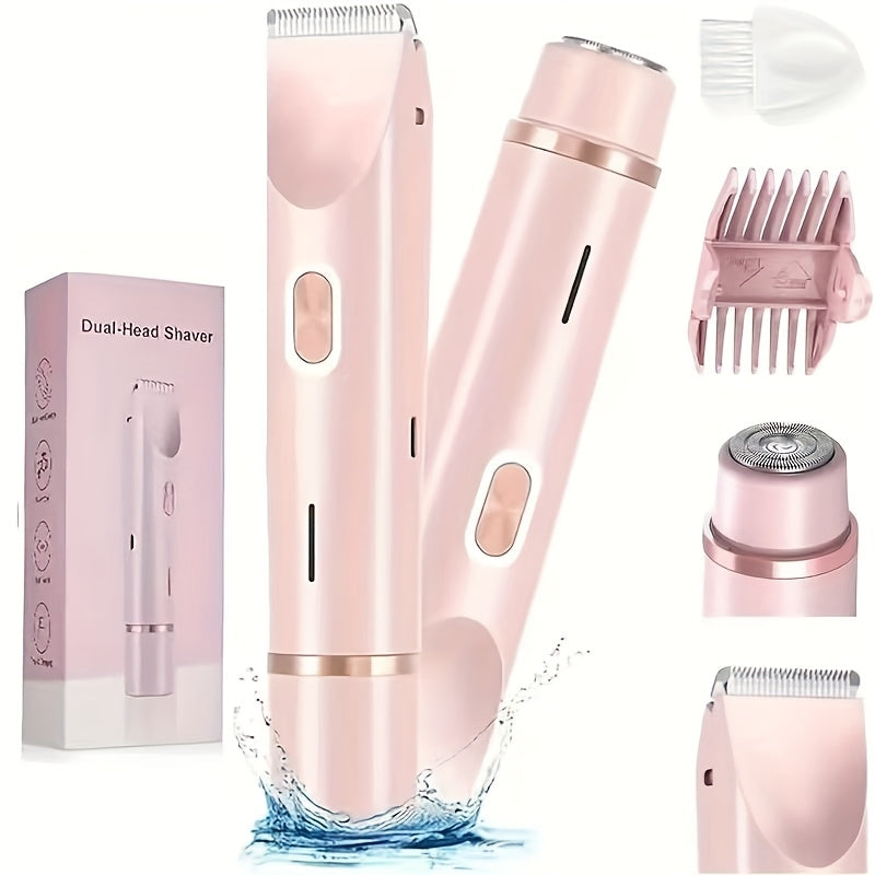 TEMU 2-in-1 Electric Hair Removal Device For Home Use, Rechargeable Lithium Dual-head Electric Hair Trimmer For Women | 1pc | Rechargeable Lithium