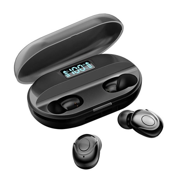 Mini In-ear Earbud TWS Wireless Apple Max Earphones Sports Bluetooth Headset Long Battery Life Cell Phone backup battery LED Display Noise R
