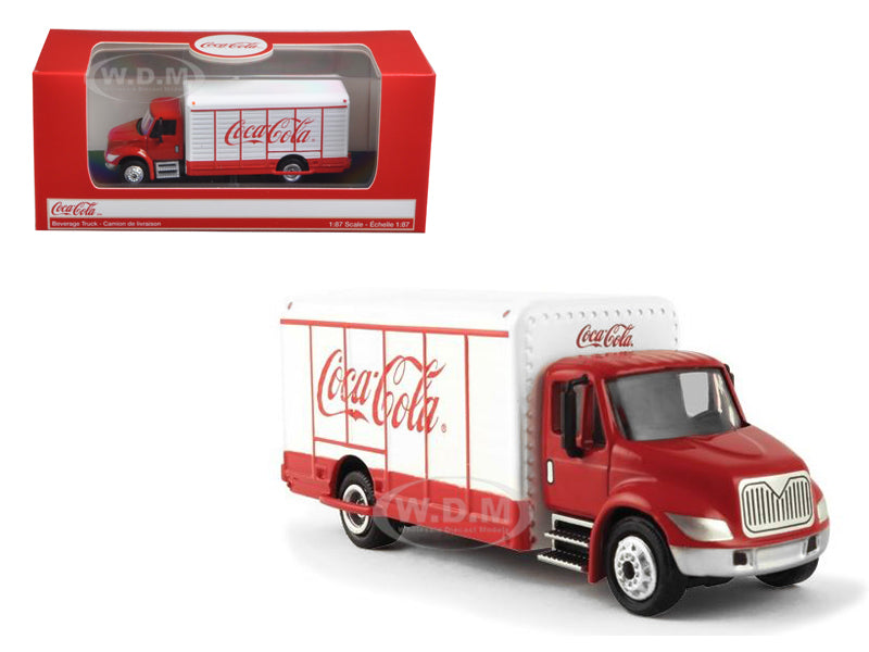 "Coca-Cola" Beverage Truck Red and White 187 Diecast Model by Motor City Classics