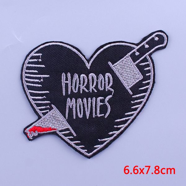 Joker Patches Punk Skull Iron-On Embroidered Patches For Clothing DIY Stripes Rock Ironing Applique Stickers Cloth Jacket Badges