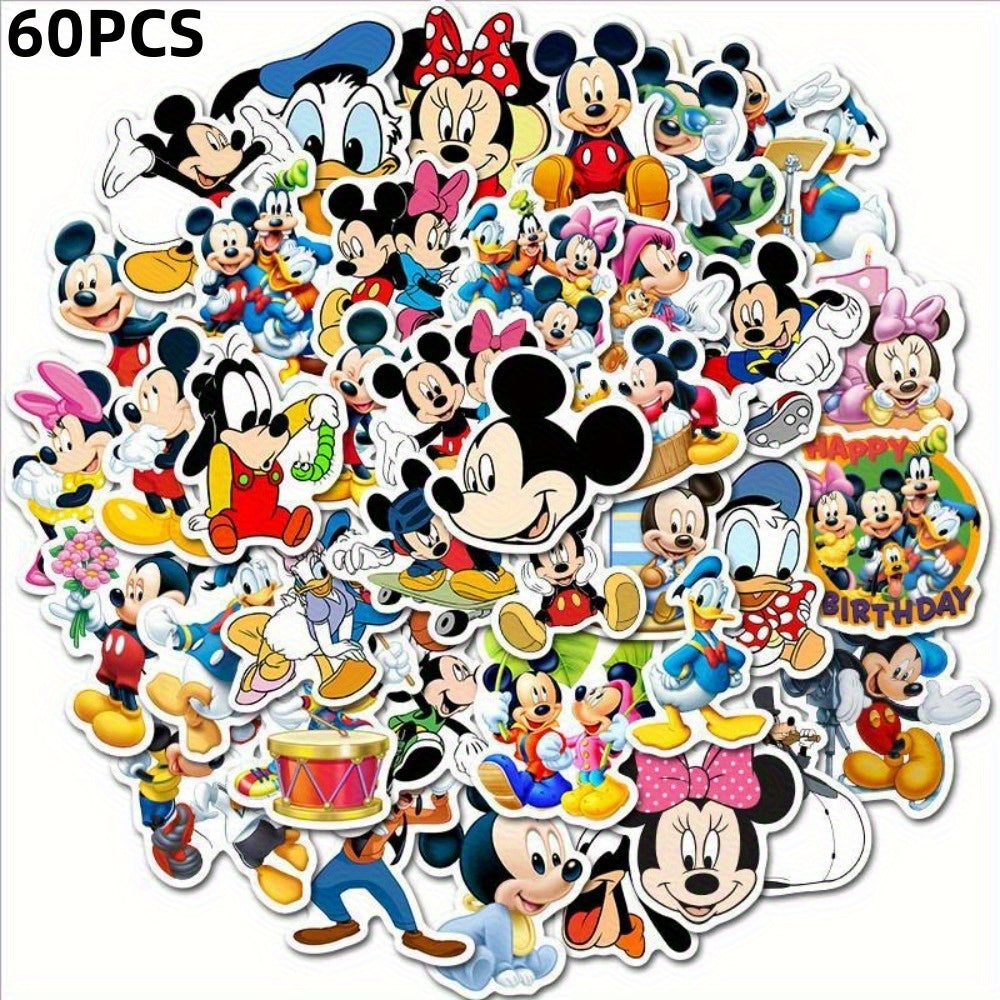 TEMU 60pcs Series Stickers, Daisy Donald Mix Decorative Vinyl For Office Or Daily Use On Phone Cases Tablets Laptops Skateboards Suitcases Ideal Gift