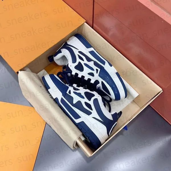 Luxury mens sneakers Designer SKATE 1854 Fashion Donkey Classic printed leather Flower Mens Sneakers Leather Low top lace-up casual shoes f0