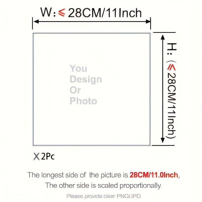 TEMU 2pcs Customizable Photo Heat Transfer Patches - Diy Iron-on Vinyl Stickers For T-shirts, Bags, Clothing - Personalized Design, Durable & Vibrant