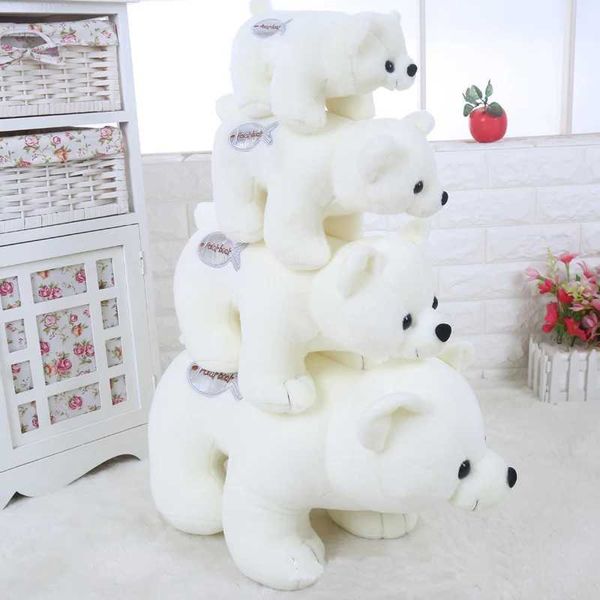 Plush Dolls 25-60Cm Polar Bear Teddy Plush Mini Lovely White Giant Toys Cute Soft Stuffed Animal Dolls Kids Birthday Gift Q241130