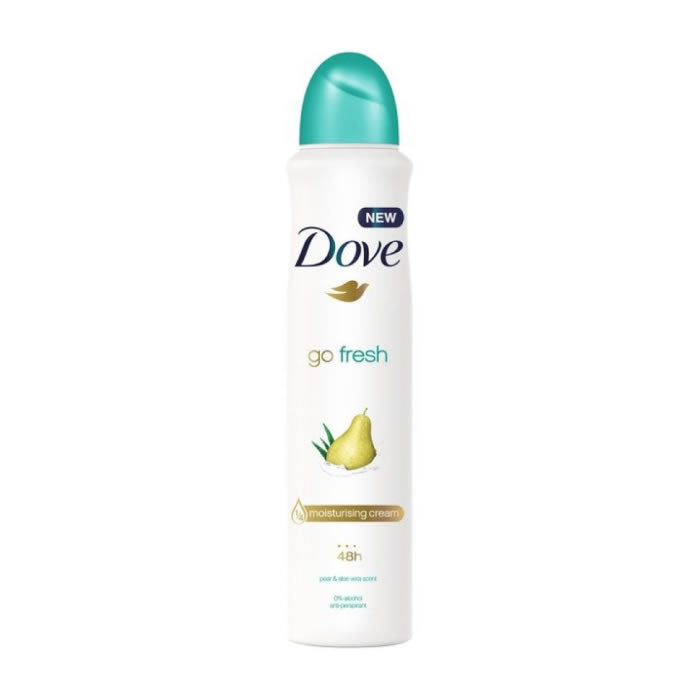 Dove Gå Fresh Päron & Aloe Vera Deodorant Antiperspirant 48h Spray 250ml