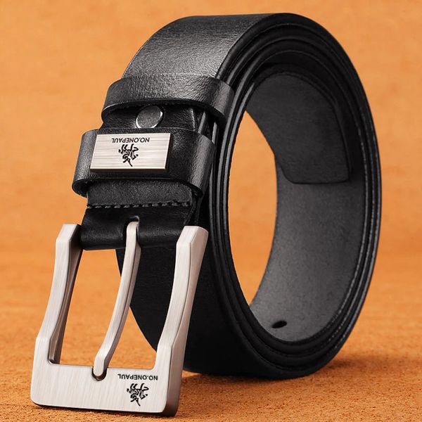 Men&#039;s fashion designer high-quality leather belt, smooth buckle cowhide jeans, casual belt, business formal belt, 2024 new item