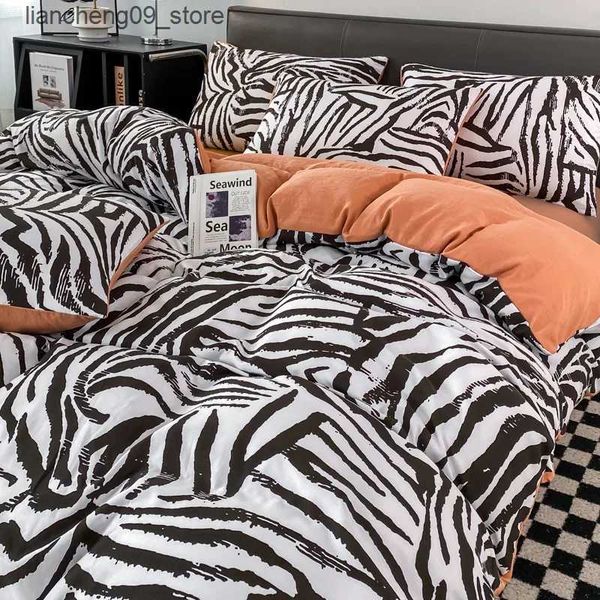 Bedding sets Nordic Style Bedding Printed Duvet Cover case with Bedsheet Girls Boys Room Bed Linen Set Home Bedclothes juego de cama L240910