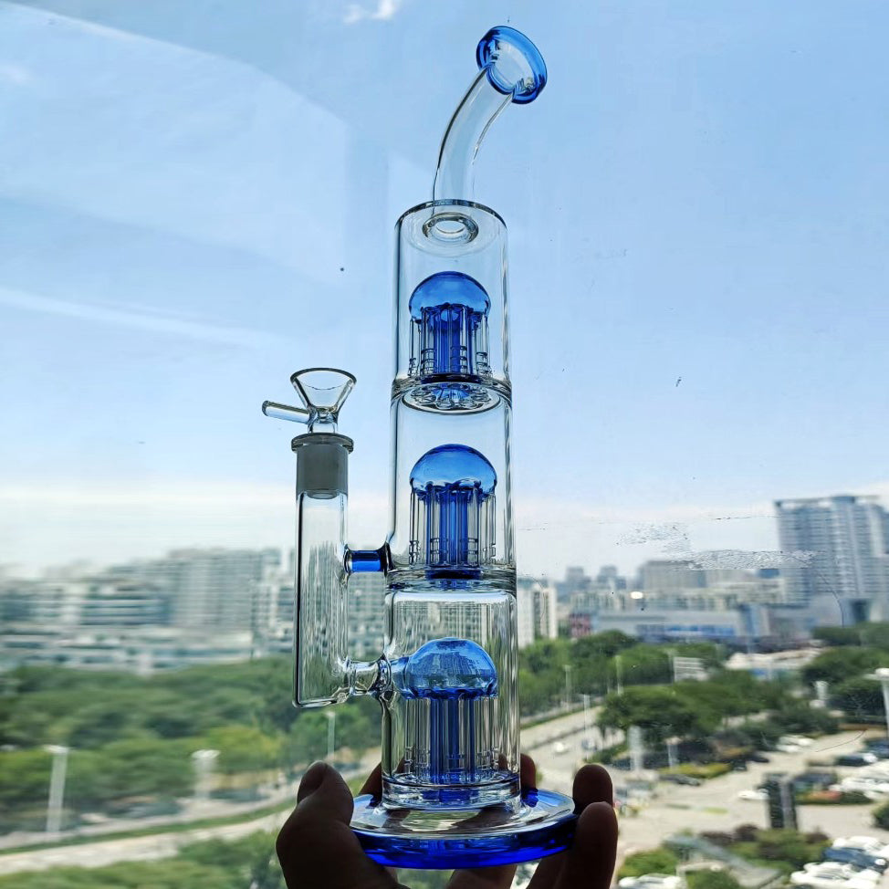 Arm Tree Percs Water Pipes Thick Hookah Bongs Glass Bubbler Smoking Dab Rig with 14mm Joint