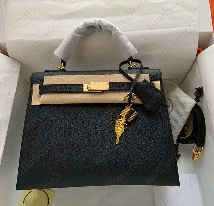 TOP Quality bag Second Generation Bags Designer Handbag Woman Genuine Leather Orange Black Crossbody Shoulder Female Purse Lady Tote Bag With Lock a