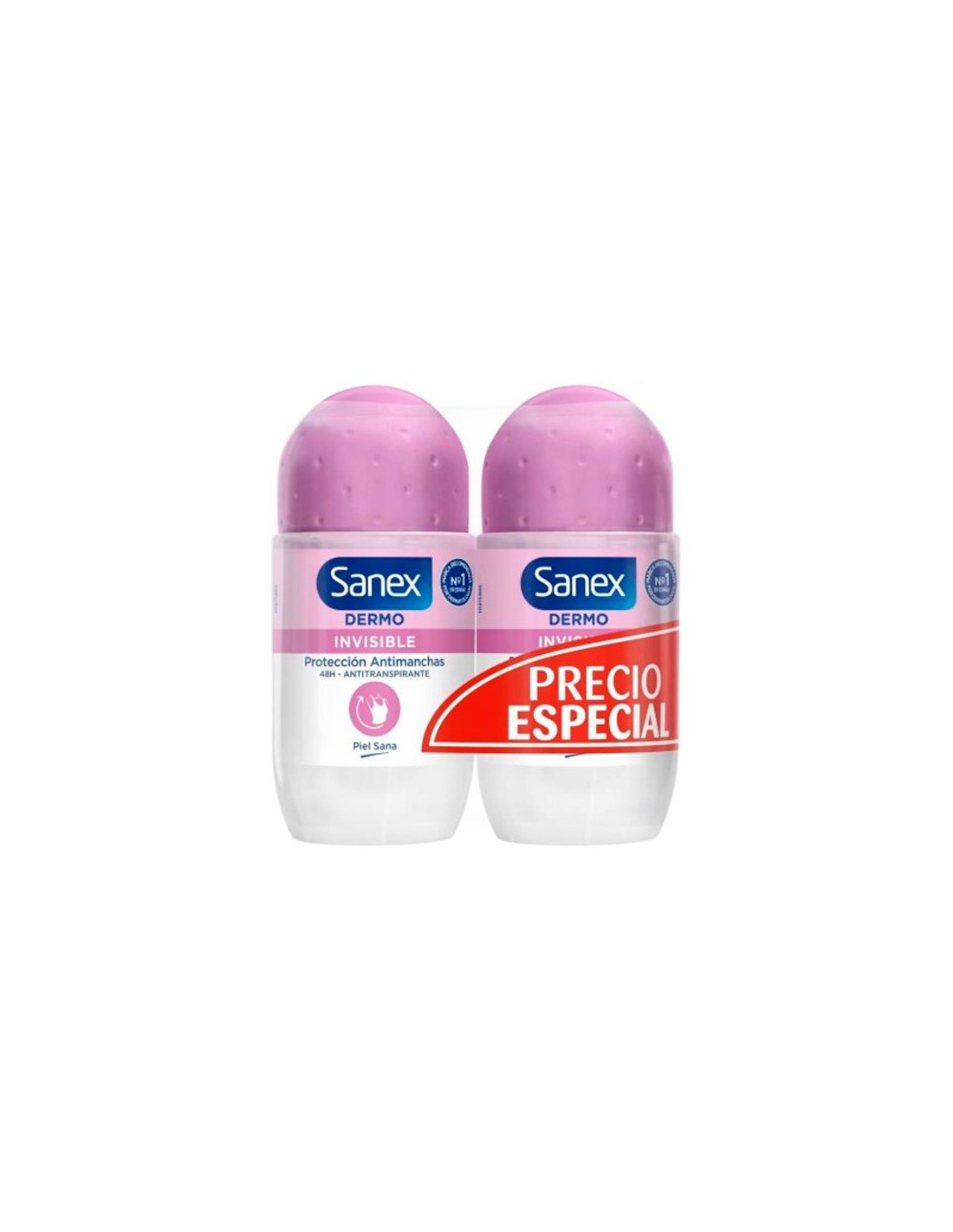 Deodorant Sanex Usynlig rulle Duplo