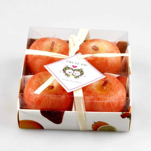 Apple Shaped Christmas Decorations CandleBeautiful Home Decor CandlesCreative Hand Gift Fragrant CandleNew Scented Candles Y250118