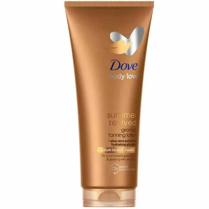 Dove Sommaråterupplivad medium till mörk gradvis brun utan sol-lotion 200ml