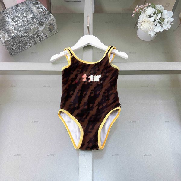 Classics girls swimwear Multiple styles child Beach Bikinis kids designer clothes Colour letter one-pieces swimsuit summer baby swimwears