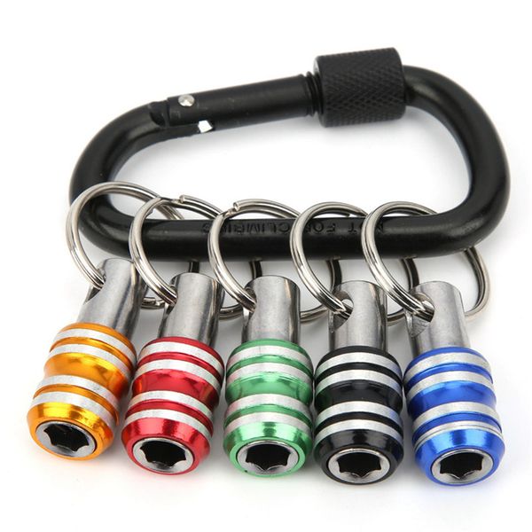 60Set 1-4 Inch Hex Shank Screwdriver Bits Holder Keychain Extension Quick Release Drill Screw Adapter Socket Bits Tool