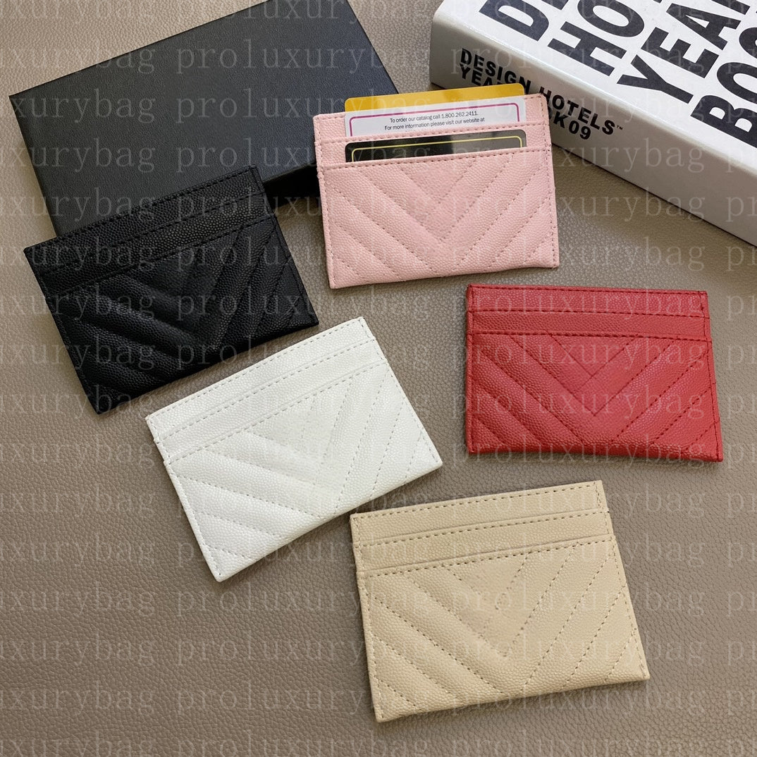 Designer High Quality Men Womens Classic Casual Card Holders caviar Slim Wallet Packet Bag for Mans Corn Purses