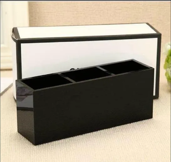 2C classic makeup box high-grade acrylic toiletry 3 grid storage box - cosmetic accessories storage with gift packing