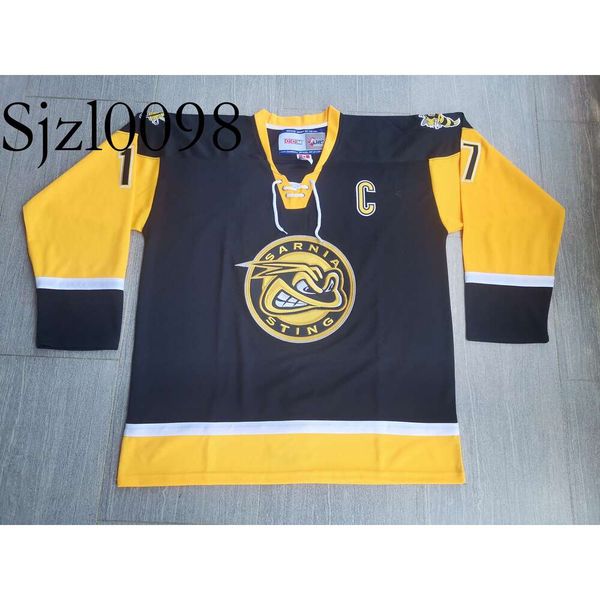 SJ98 Hockey jerseys Physical photos Sarnia Sting 17 matt martin Men Youth Women High School Size S-6XL or any name and number jersey