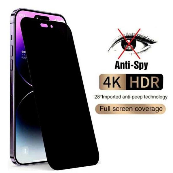 100D Anti Spy Tempered Glass For IPhone 14 13 12 Mini 11 Pro Xs Max X XR Privacy Screen Protector Iphone 7 8 6 Plus SE 2020 Film O250116