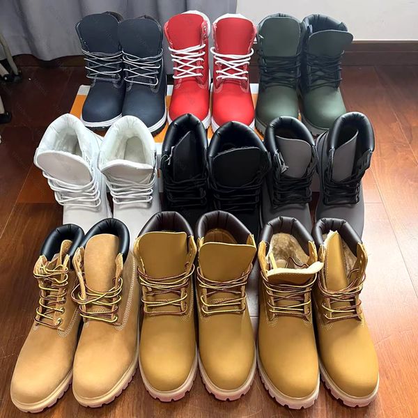 Designer Tims Boots Martin Boots Boots de motocicleta Bottle Men Women Winter Shoes Plataforma Saltos do tornozelo Szie36-45