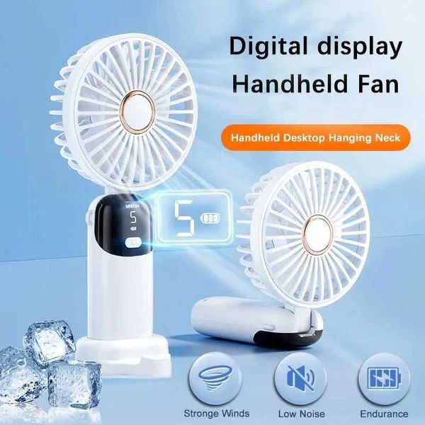 Electric fan portable air conditioner mini cooler charging neck fan for free home delivery manual USB air conditioner blades B240817