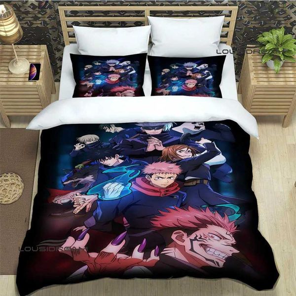 Jujutsu Kaisen Cartoon Bedding Sets exquisite bed supplies set duvet cover bed comforter set bedding set luxury birthday gift M250118