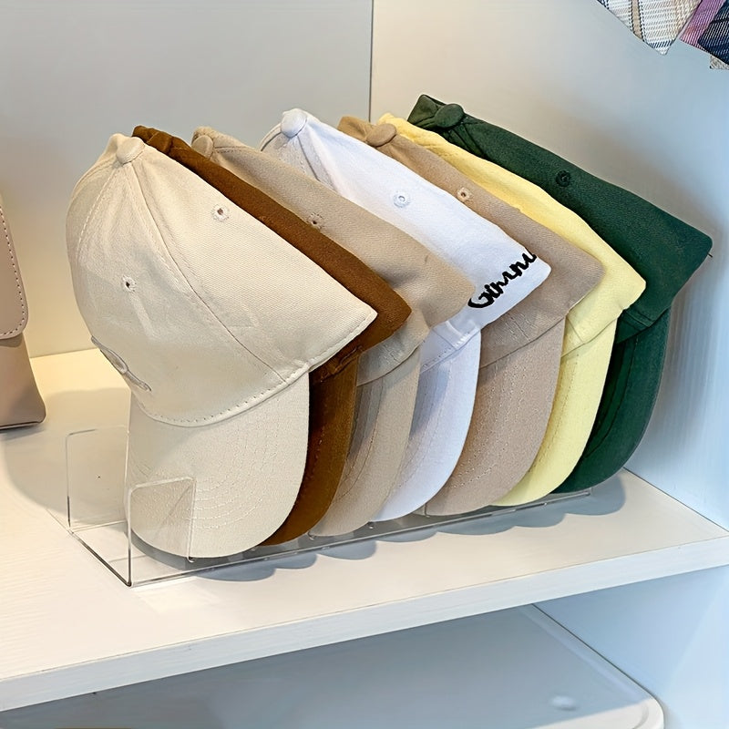 TEMU A Hat Storage Rack, A Display Stand For Hats, Suitable For Desktop Organization, Bedroom Storage, Made Of Acrylic Plastic, Can Hold Hats,
