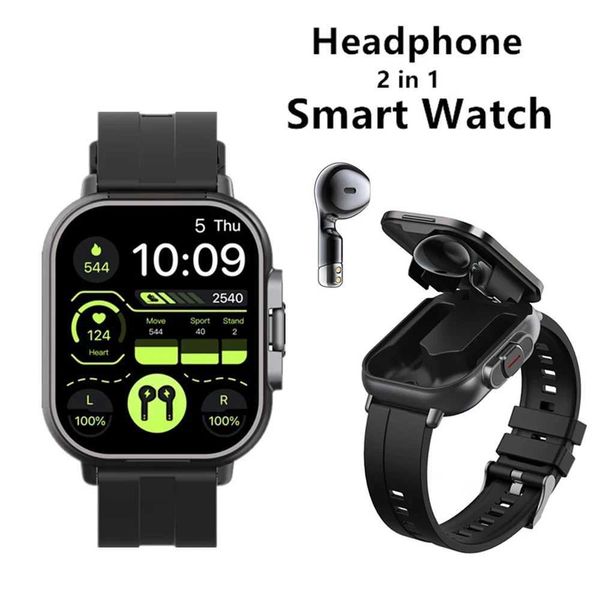 Smart Watches TWS 2-in-1 Smart Sports Watch Wireless Bluetooth Earphones Call Health Monitor Fitness Record Watch CL241225