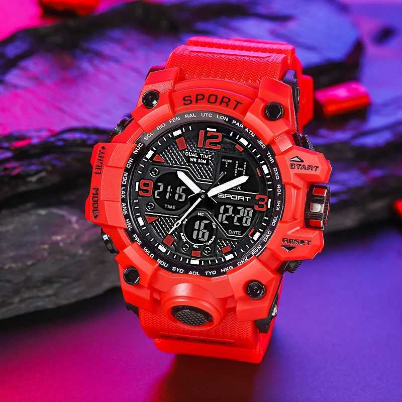 New Arrival MSTIANQ Mens Youth Ectronic High School Student Trend Handheld Clock Sports Luminous Digital Watch Z241128