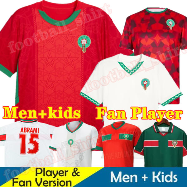 24-25 Morocco soccer jerseys HAKIMI MAZRAOUI AMRABAT AGUERD ZIYECH BOUFAL SAISS 1994 1998 Retro player version football shirts HADDA uniform