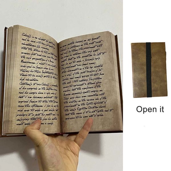 Notepads IndianaJones Grail Diary Retro Spiral Notebook Notepad Prop Replica With Hidden Deposits Avid Movie Fans Gift 230130