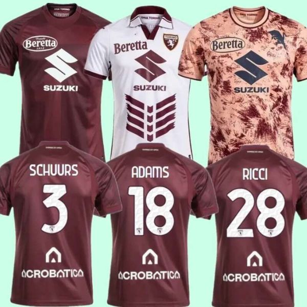 2024 25 FC RICCI Mens Soccer Jerseys SINGO T. SANABRIA ILIC PELLEGRI ZIMA BUONGIORNO Home Limited Edition Football Shirts Grance Torino Adul