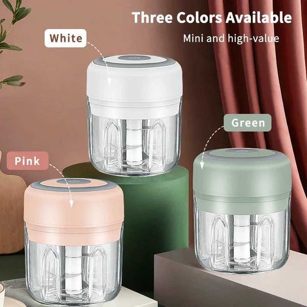 HiPiCok Electric Food Chopper Garlic Cer Meat Grinder Mini Garlic Press Vegetable Chopper Masher hine USB Kitchen Gadgets Y250117