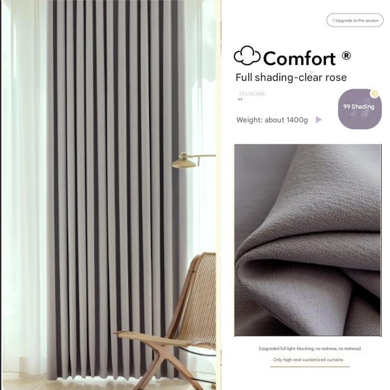 B350 new French cream snow Neil sunscreen insulation thick curtain blackout bedroom living room bay window whole house