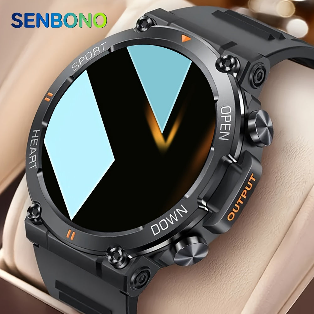 TEMU Senbono Men Smart Watch With Wireless Call, .39inch Dial Wireless Dial Answer Call Watch Fitness 400mah Outdoor Sports Smartwatch Men Women For