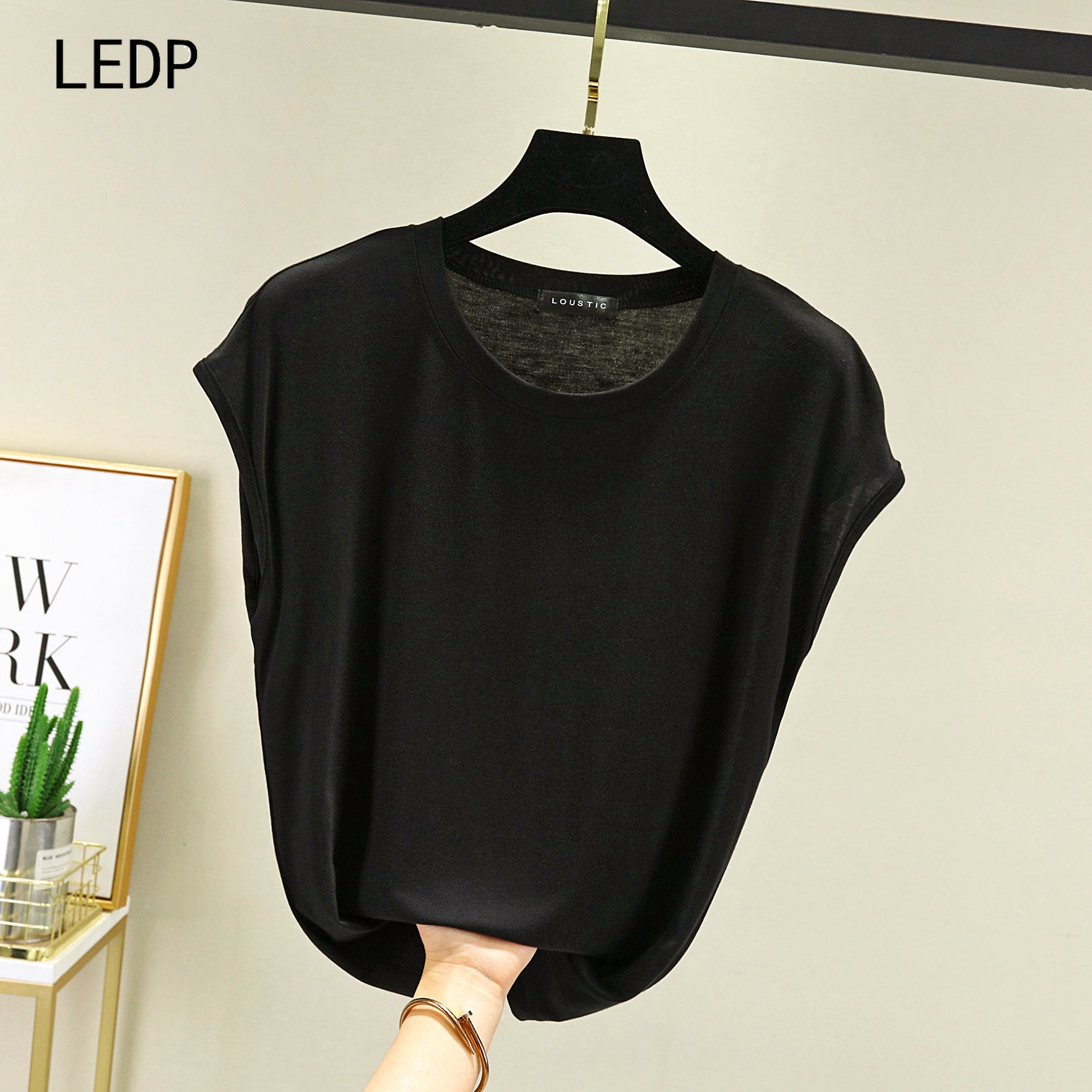 117918 Larch wood grain tie-dye Large size women&#039;s Nordic natural wood grain hand-dyed breathable T-shirt