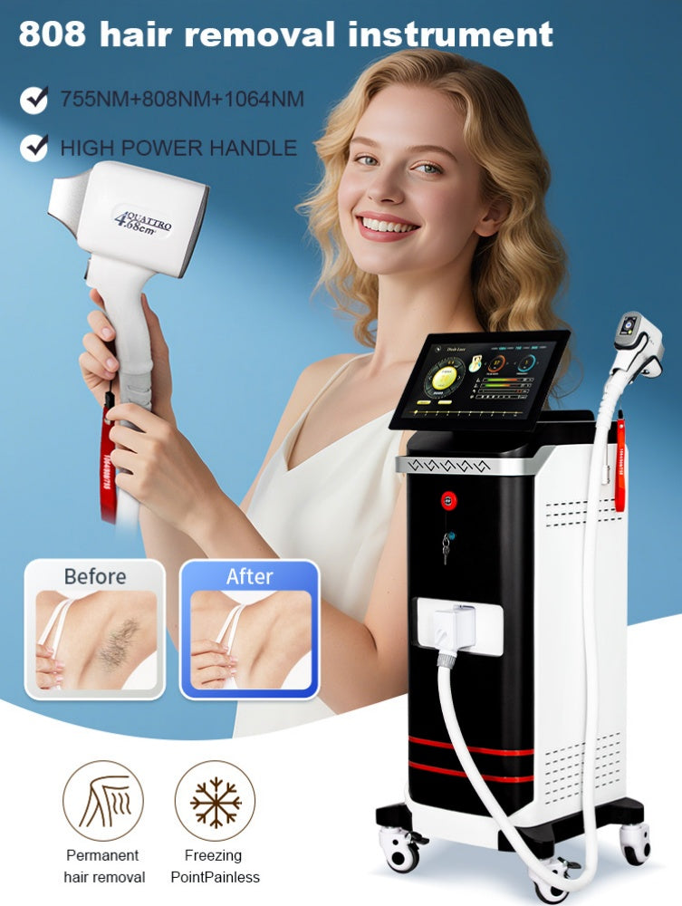 Hot Professional 808nm Diode Laser Hair Removal Device Gel Portable For Beauty Salon Hospital Home