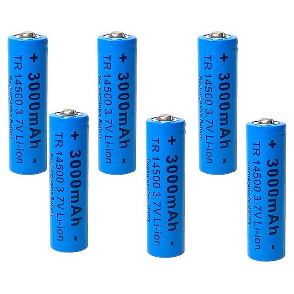 14500 Batteries Set, Button top 3000mAh Batteries Suitable for LED Flashlight, Headlamp, Fan, Digital Camera, Toys, Radio, Surveillance Devi
