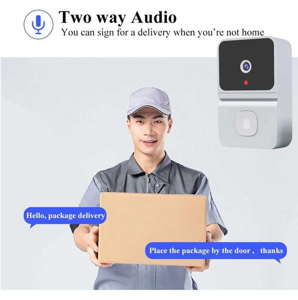 Doorbells Doorbells Wireless Doorbell Wifi Hd Camera Security By Bell Night Vision Video Intercom Voice Change For Home Monitor By Phone S24
