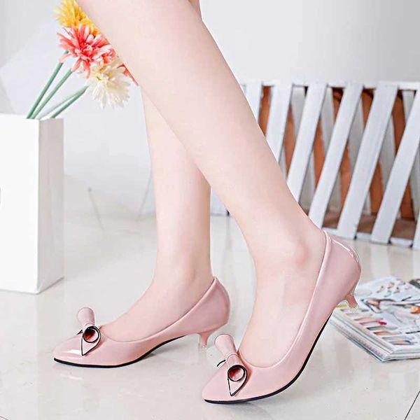 High Quality Womens Shoes High Quality Slippers - Womens High Heels Fi Bow Office and Professional New Shallow Mouth Womens High Heels T2410