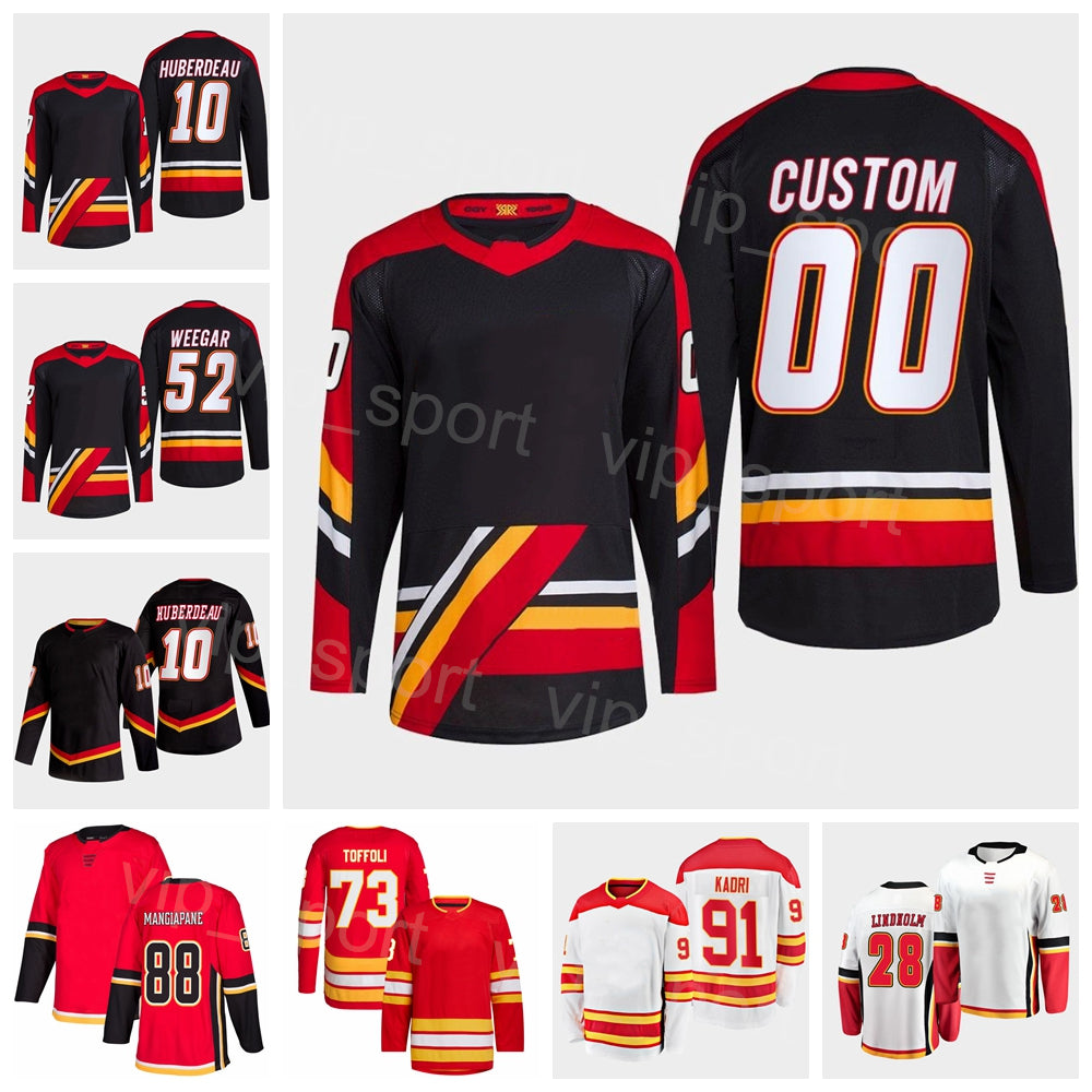Men Kids Women Reverse Retro Hockey 88 Andrew Mangiapane Jersey 10 Jonathan Huberdeau 52 Mackenzie Weegar Tyler Toffoli Nazem Kadri Elias Lindholm J