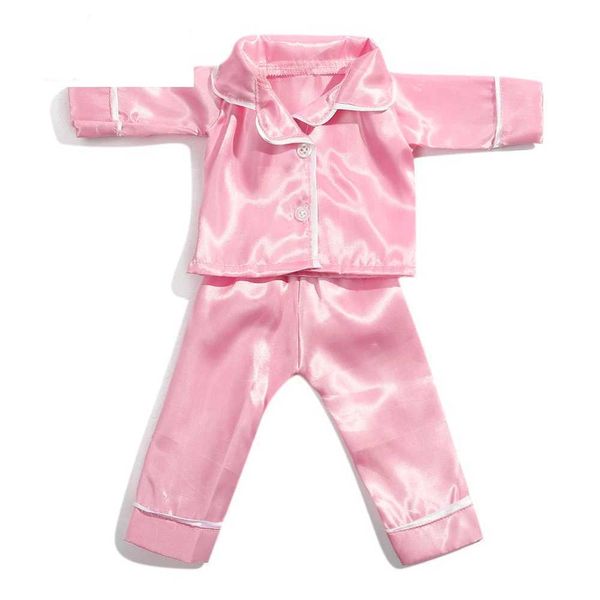 Doll Apparel Dolls Doll Clothes 2 color pajamas are comfortable and suitable for 18 inch American dolls and 43 centimeter baby doll accessor