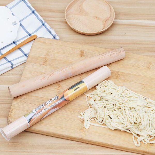 100pcs Durable Non Stick Natural Wooden Rolling Pin Fondant Cake Decoration Kitchen Tool
