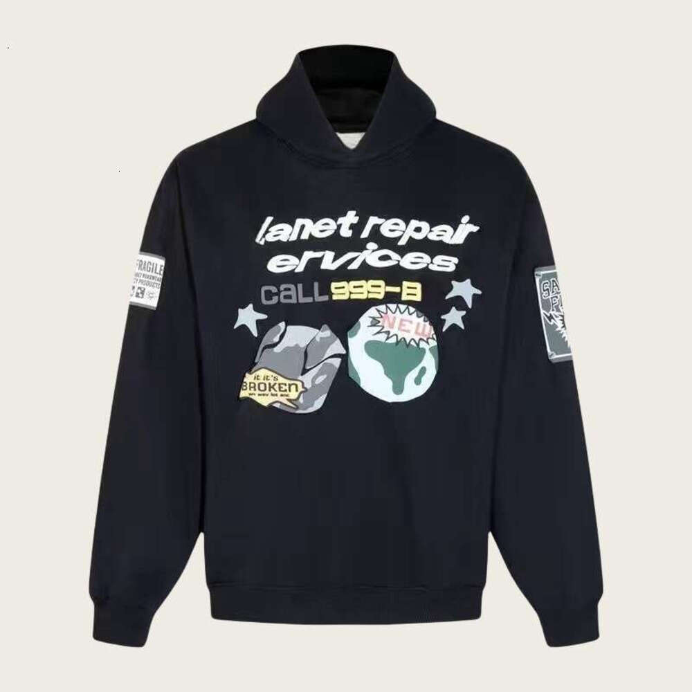 Brokenly Plannet Tracksuit Planets Hoodies Foaming Style High Quality Graffiti Letter Print Pullover O-Neck Sweatshirt Brokenly Long Sleeve Streetwe