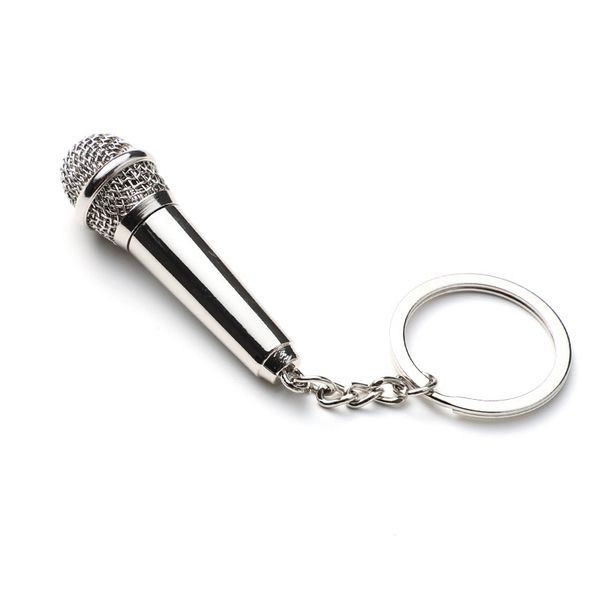 Mini Microphone Keychain Metal Car Keychains Pendant Valentine&#039;s Day Gift Keying Key Chains